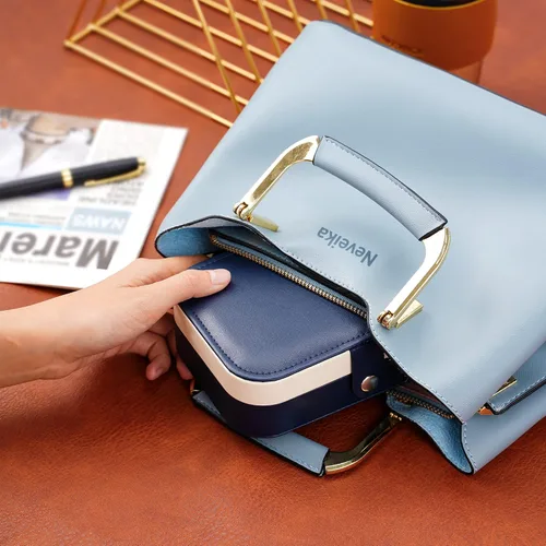 Miniatura 5 de Joyero de viaje, organizador de joyas pequeño de piel sintética para mujeres y niñas, mini estuche de viaje portátil de doble capa, cajas