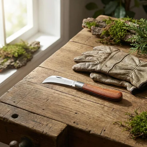 Miniatura 6 de Multi-herramienta plegable de bolsillo: poda, injerto, cuchillo en ciernes - Cortador de jardín de acero inoxidable para deshierbar y arbustos