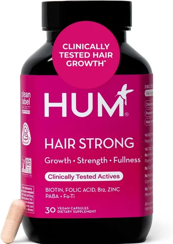 Miniatura 10 de HUM Gomitas para el crecimiento diario del cabello con biotina, zinc, vitamina B12 para apoyar el crecimiento, ácido fólico y vitamina B12