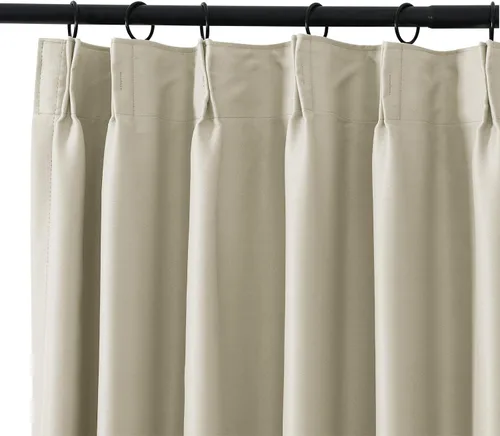 Miniatura 2 de TWOPAGES Cortinas plisadas opacas de 63 pulgadas de largo para ventanas pequeñas, cortinas opacas con aislamiento térmico para oscurecer