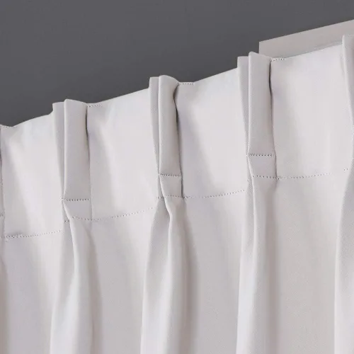 Miniatura 2 de Par de paneles de cortinas plisadas de doble pellizco para ventana (con 2 paneles combinados, 42 pulgadas de ancho x 45 pulgadas de largo)