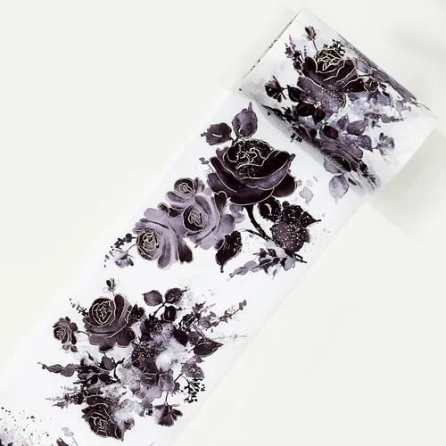 Miniatura 11 de WT Pretty Florals - Cinta ancha de PET, rollo individual, diseños originales, cinta decorativa floral, cinta transparente para manualidades para WT