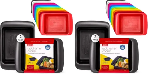 Miniatura 23 de Rapid Plastic - Tazón de fideos o sopas de plástico Sopa y fideos para microondas en cuestión de minutos, perfecto para dormitorio, cocina pequeña