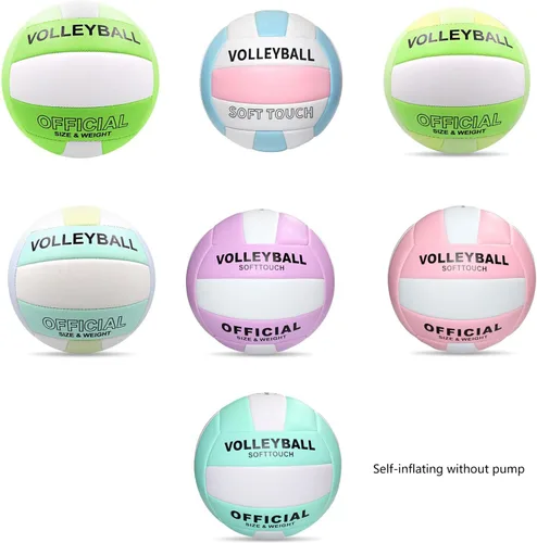 Miniatura 7 de hejhncii Balones de voleibol impermeables para interiores y exteriores, tamaño oficial 5, juego de entrenamiento deportivo, juego de pelota