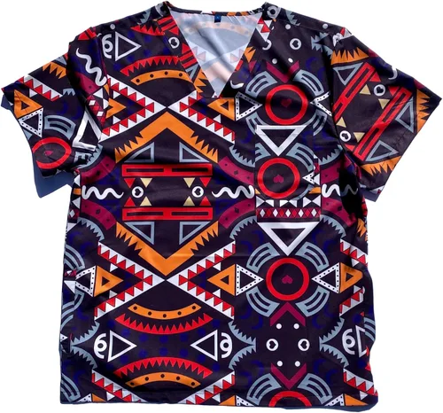 Miniatura 4 de Camiseta quirúrgica tribal de manga corta para hombre