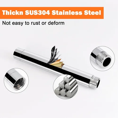 Miniatura 3 de Brazo de extensión de cabezal de ducha HarJue, salida de agua de extensión de ducha - rebaja la existente, extensión de tubo de ducha para baño