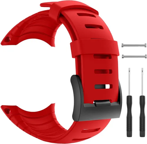 Miniatura 6 de Suunto Core Strap, Rubber Replacement Watch Band for Suunto Core SS014993000. Negro