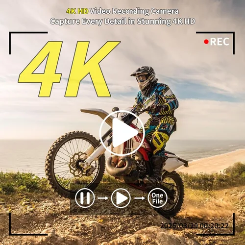 Miniatura 2 de Cámara digital 4K para fotografía, cámaras digitales de 64 MP para apuntar y disparar con zoom digital de 16X, pantalla abatible de 2.4 pulgadas
