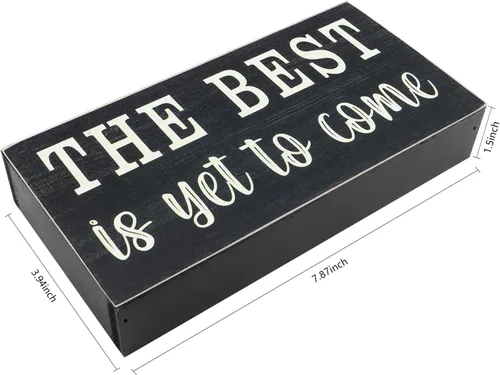 Miniatura 7 de Esur Escritorio motivacional para oficina en casa, decoración negra, letrero de caja de casa de campo, regalo para mujeres, P.S. You Got This+The