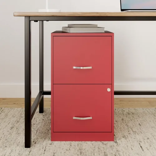 Miniatura 2 de NuSparc - Archivador de 2 cajones con cerradura Construcción de acero premontada Diseño que ahorra espacio, perfecto para el hogar y la oficina