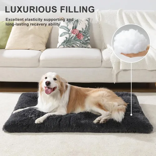 Miniatura 4 de Vonabem Alfombrilla para Jaula de Perro Grande 36 Pulgadas, Cama Lavable para Jaula para Perros Grandes y Medianos, Alfombrillas Suave de Felpa