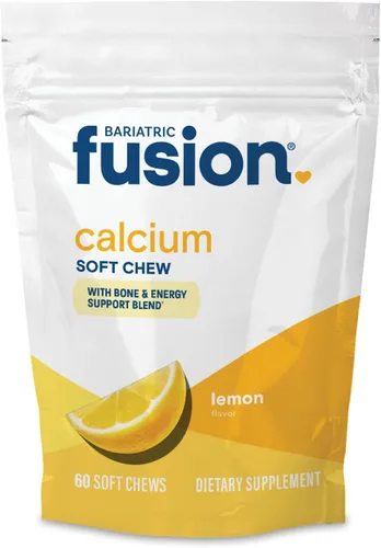 Chicles de suplemento de calcio bariátrico de Bariatric Fusion | Citrato de calcio con vitamina D3, vitamina bariátrica | Masticablemente libre de