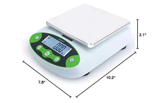 Miniatura 9 de U.S. Solid Balanza analítica digital 4.4 lbs x 0.00 oz, báscula de laboratorio de alta precisión, peso de calibración de 17.64 oz, 10