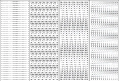 Miniatura 30 de 3090 unidades, 4 hojas de pegatinas de diamantes de imitación, autoadhesivas, de 3/4/5/6 mm, piedras preciosas de fibras acrílicas