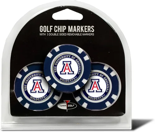 Miniatura 7 de Team Golf NCAA - Marcadores para pelotas de golf tamaño de ficha de póquer con marcadores de doble cara esmaltados más pequeños