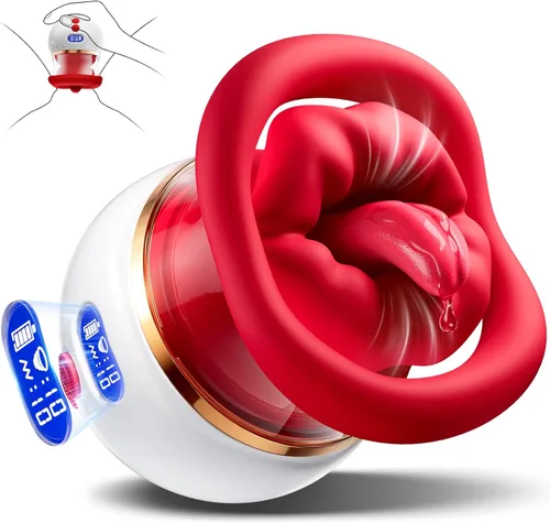 Vibrador de succión de rosas, vibrador de boca mejorado 5 en 1, juguetes sexuales para mujeres con pantalla LCD, 10 chupadores, 10 lamiendo la