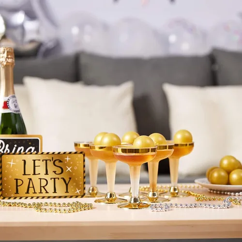 Miniatura 2 de Pelotas de ping pong de plástico doradas – Cerveza Pong y accesorio de tenis de mesa para jugar al pingpong – Manualidades y decoración de fiestas