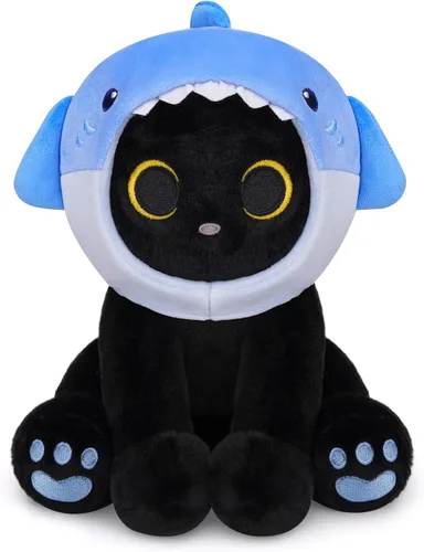Miniatura 27 de Peluche de gato negro con manzana roja, regalo de agradecimiento para profesores, agradecimiento por ayudarme a crecer, bonito peluche de gato de 8