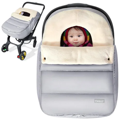 Orzbow Fundas de asiento de automóvil para bebés de invierno, funda universal para asiento de automóvil con cuello ajustable, funda impermeable para