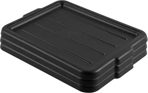 Miniatura 2 de Restaurantware - Solo tapa: RW Clean 23.2 pulgadas x 16.9 pulgadas, 1 tapa a presión para caja de autobús - Con asas, tapa de plástico negro