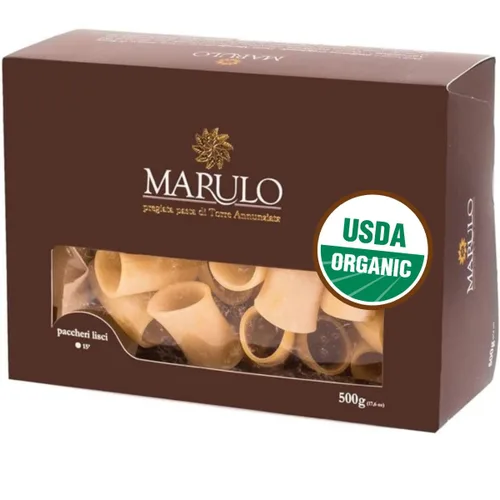 Miniatura 7 de Marulo Pasta Paccheri italiana orgánica, USDA Orgánica (paquete de 12 x 1.1 libras) - Artesano tradicional de bronce troquelado, producto