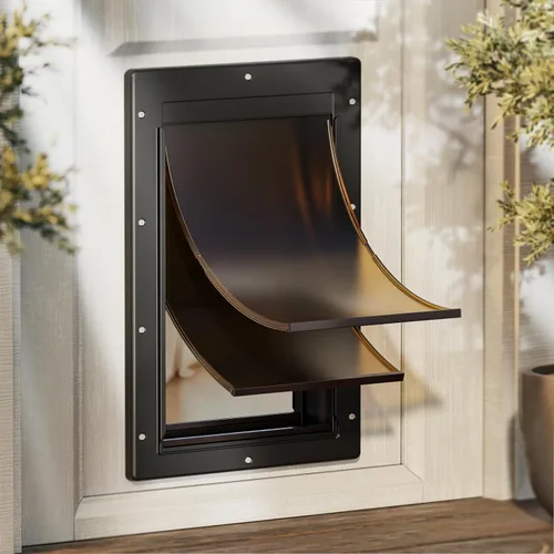 Puerta de plástico para perros que nunca se oxida, puerta grande para perros, puerta para perros para una fácil instalación en puertas o paredes