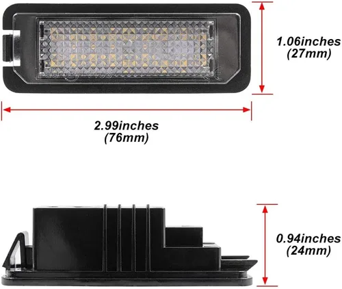 Miniatura 4 de 2 piezas de luces LED para matrícula con lámparas de número para MK5 GTI MK6 MK7 Golf 5 Golf 6 Golf 7 New Beetle Passat CC Rabbit Eos Phaeton Polo