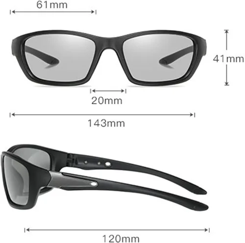 Miniatura 3 de Gafas de lectura fotocrómicas de transición para hombre, gafas de sol cuadradas de seguridad para hombre, gafas de sol cuadradas de moda anti rayos