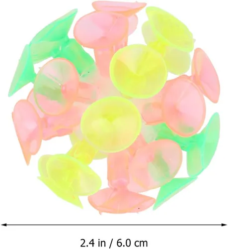 Miniatura 5 de STOBOK Divertida bola de ventosa: 4 bolas adhesivas de ventosa, juguetes coloridos juguetes novedosos para niños y niñas, recuerdos de fiesta