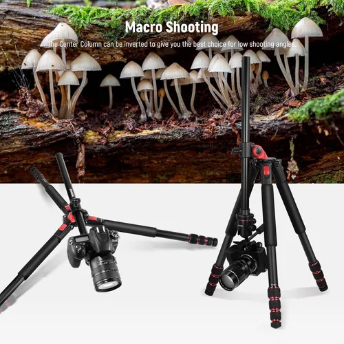 Miniatura 7 de NEEWER Trípode Horizontal de 73.6" con Columna Central Multiángulo, Cabezal Esférico y Plataforma de Eje Central, Trípode Monopie de Cámara