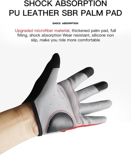 Miniatura 3 de Fullfinger - Guantes de ciclismo para hombres y mujeres, guantes de ciclismo para pantalla táctil, guantes de ciclismo para hombres, accesorios