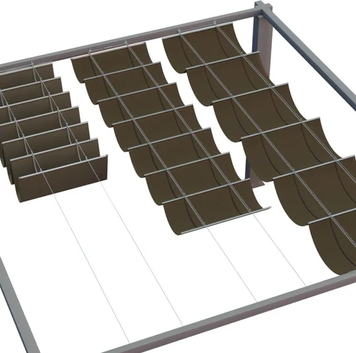 Miniatura 6 de SunnyRoyal Toldo retráctil para pérgola de 7 x 14 pies, toldo de repuesto con herrajes para patio, porche, jardín, al aire libre Marrón