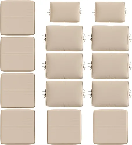 Miniatura 21 de 14 Piezas Fundas de Cojines para Exteriores Resistentes a Todo Clima Fundas de Cojines para Patio, Reemplazo Impermeable con Cremallera para Muebles