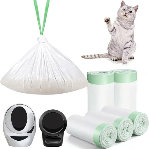 Miniatura 9 de 45 Bolsas Forros para Cajón de Desechos Compatibles con Caja de Arena Robot 4 y 3, Forros Gruesos Autolimpiantes para Caja de Arena de Gatos