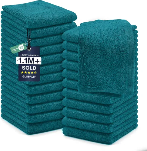 Miniatura 102 de DAN RIVER Paquete de 6 toallas de mano de alta calidad (16 x 28 pulgadas), 100% algodón, ultra suaves, ligeras, altamente absorbentes, para baño