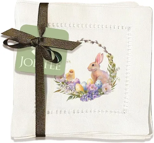 Miniatura 23 de Jolitee Servilletas decorativas de cóctel con punto vainica, 6 x 6 pulgadas, lavables, similares al lino, hechas a mano para el entretenimiento