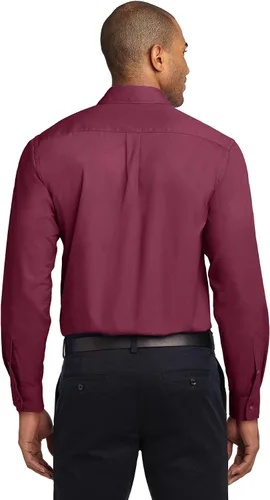 Miniatura 2 de Port Authority Camisa de manga larga de fácil cuidado, NaranjaPiedra(Texas OrangeLight Stone), 6XL