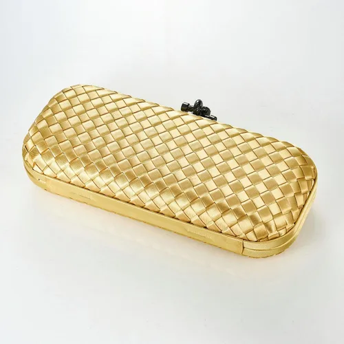 Miniatura 5 de Bolso de mano de noche tejido para mujer, elegante bolso cruzado con cadena desmontable para boda, fiesta de graduación