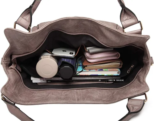 Miniatura 5 de Bolso tote para mujer, carteras de cuero PU, bolsos de hombro hobo de moda con correa de hombro ajustable