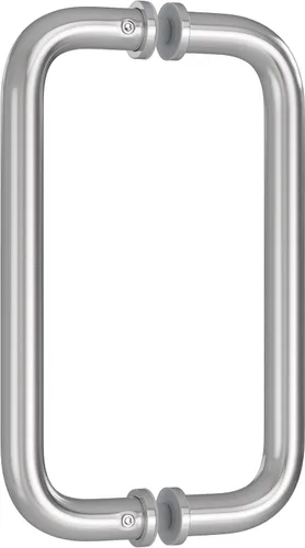 Miniatura 11 de Ranbo Manija tubular de puerta de ducha CTC negra mate de 8 pulgadas, acero inoxidable 304 de 1/4 a 1/2 pulgadas de grosor y puertas de madera
