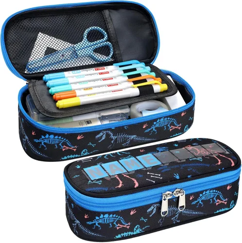 Miniatura 31 de Bagseri Pencil Case for Kids - Expandable Pencil Case for Boys Pencil Pouch Pencil Box Organizer Cute Pencil Bag for Student School, Black Football