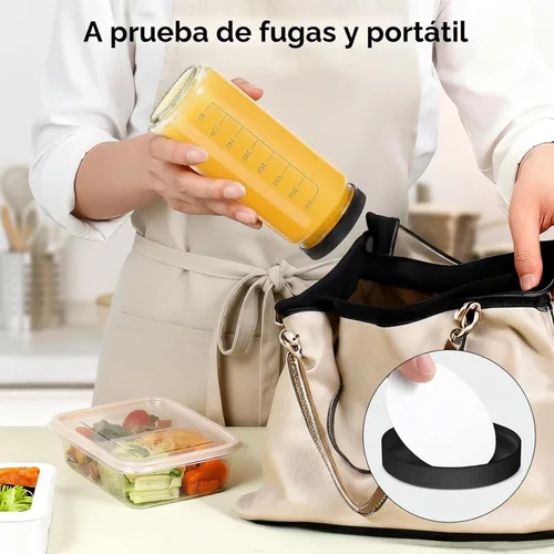 Miniatura 3 de Ruckae Paquete de 10 botellas de jugo de 16 onzas, botellas de vidrio con tapas, tapas de taza de batido y pajitas, botella de agua, vasos