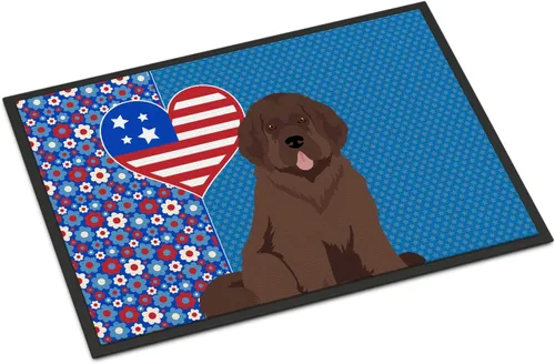 Miniatura 138 de Caroline's Treasures WDK5119JMAT Airedale Terrier USA - Tapete para interiores o exteriores, 24 x 36 pulgadas, tapete para puerta delantera
