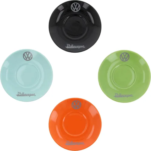 Miniatura 7 de BRISA VW Collection - Juego de 4 tazas de café y té y capuchino Volkswagen en T1 Autobús Campervan (frente de autobús/3.4 fl oz/3.4 fl oz)