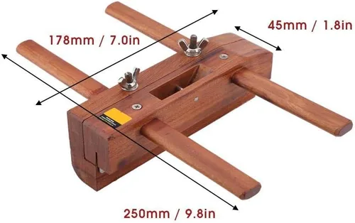 Miniatura 4 de HEEPDD Plano de mano de doble manija, kit de avión de mano de palisandro para carpintería, instrumento musical para muebles, herramienta de mano