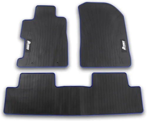 Miniatura 13 de IKON MOTORSPORTS, Alfombrillas compatibles con Honda Civic Coupé y Sedán 2006-2011, látex para todo tipo de clima, fácil de limpiar, juego completo