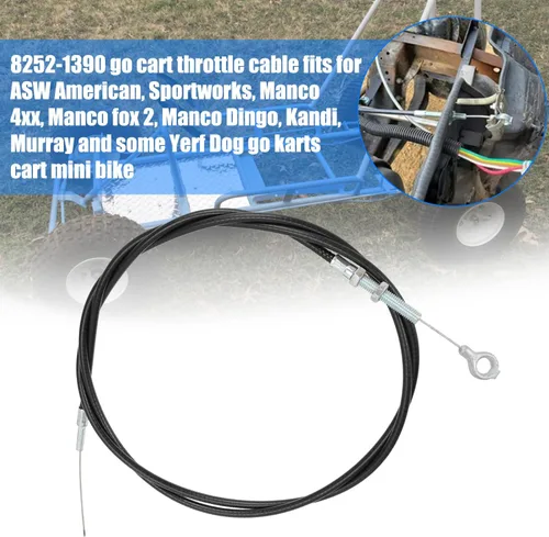 Miniatura 2 de YOXUFA Kit de cable de acelerador Go Kart de 71 pulgadas para Predator 212 196cc Motor GX160 GX200 196cc 8252-1390 Manco ASW Kandi American