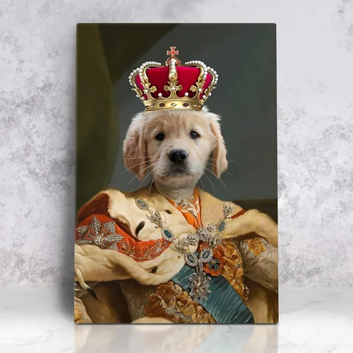 Miniatura 21 de Pintura personalizada para retratos de mascotas de perros y gatos, estilo renacentista sobre lienzo, retrato real de mascotas a partir de la foto