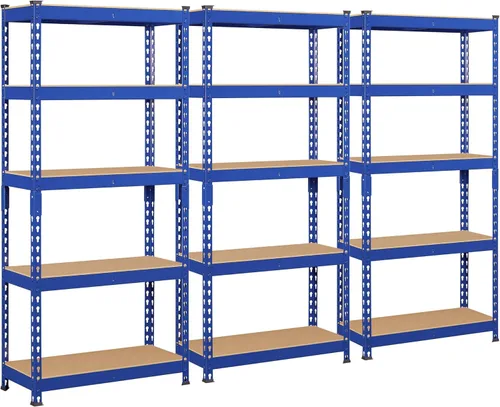 Miniatura 11 de Topeakmart 4 estantes utilitarios de 5 niveles, estantes de almacenamiento de metal, estantería de garaje, estantes de almacenamiento ajustables