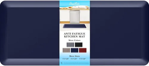 Miniatura 20 de StepRite Tapete de cocina antifatiga de 4/5 pulgadas de grosor, antideslizante, resistente a las manchas y al agua, tapete de escritorio para Azul
